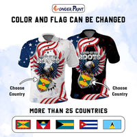 Custom Caribbean American Heritage Month Polo Shirt Proud Of My Roots | Wonder Print Shop