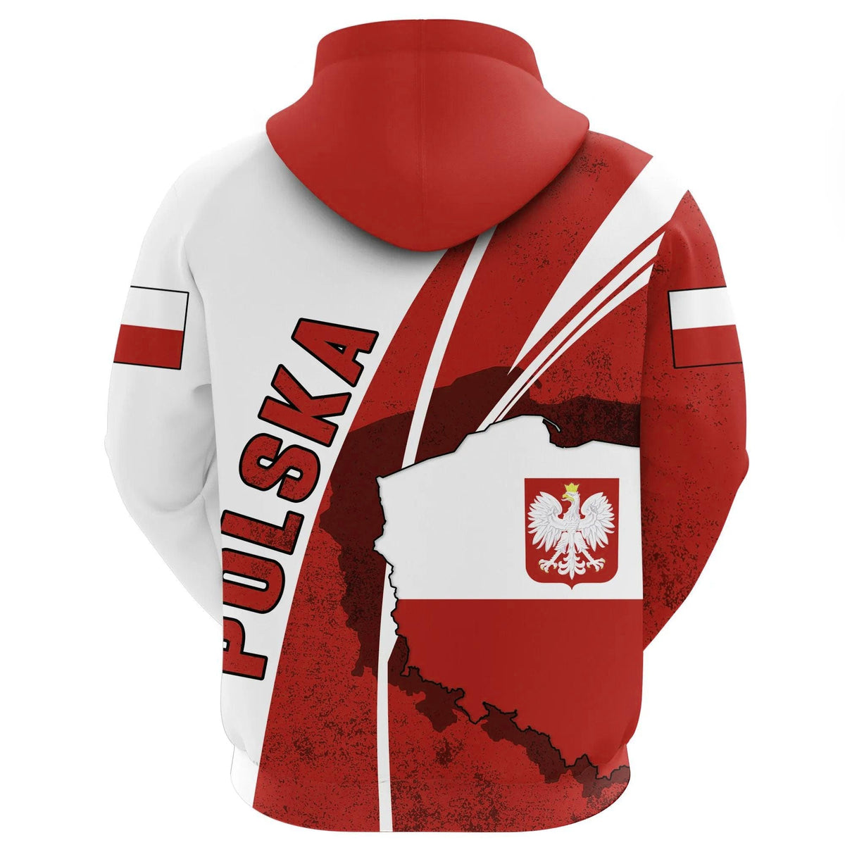 Poland Hoodie - Flag And Coat Of Arm Of Poland - Ver02 LT7