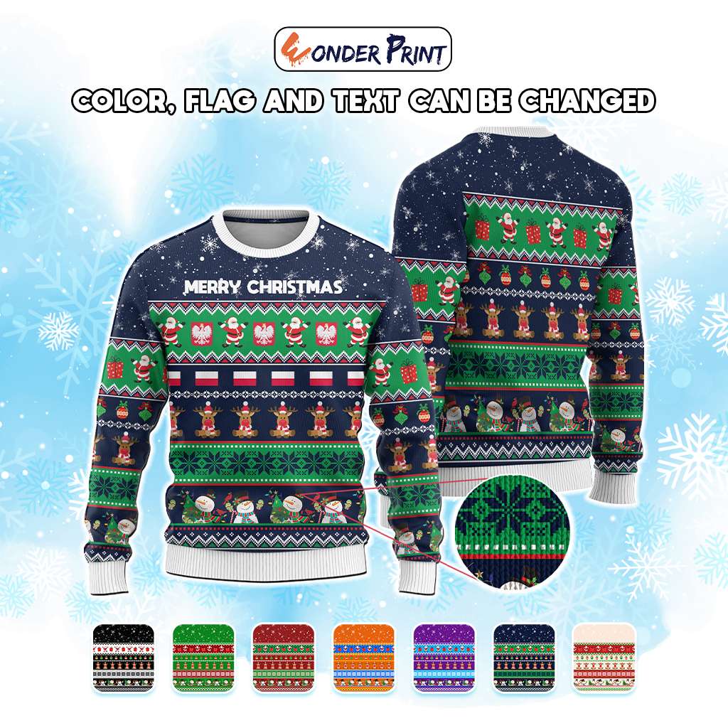 Custom Europe Countries Xmas Ugly Christmas Sweater Funny Style - Wonder Print Shop
