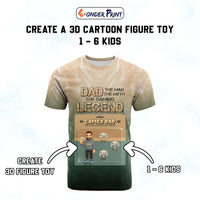 Custom Gamer Father's Day T Shirt Dad The Man The Myth The Gaming Legend | Wonder Print Shop
