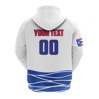 Custom Baseball Puerto Rico Hoodie Royal Blue LT01