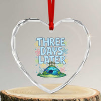 3 Days Later Heart Crystal Glass Ornament Funny Easter Christian