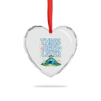 3 Days Later Heart Crystal Glass Ornament Funny Easter Christian