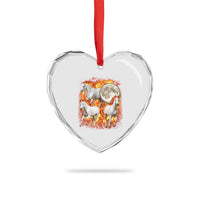 3 Fire Horses Moon Equestrian Heart Crystal Glass Ornament Year Of The Fire Horse Joke