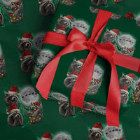 3 Raccoons Howling At Moon Christmas Wrapping Paper Roll Funny Weird Cursed Meme - Wonder Print Shop