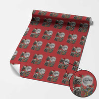 3 Raccoons Howling At Moon Christmas Wrapping Paper Roll Funny Weird Cursed Meme - Wonder Print Shop