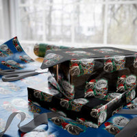 3 Raccoons Howling At Moon Christmas Wrapping Paper Roll Funny Weird Cursed Meme - Wonder Print Shop