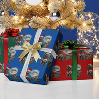 3 Raccoons Howling At Moon Christmas Wrapping Paper Roll Funny Weird Cursed Meme - Wonder Print Shop