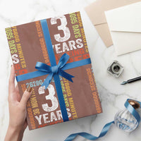 3 Years Of Being Sober Wrapping Paper Roll 3 Years Sobriety Anniversary Addiction Recovery
