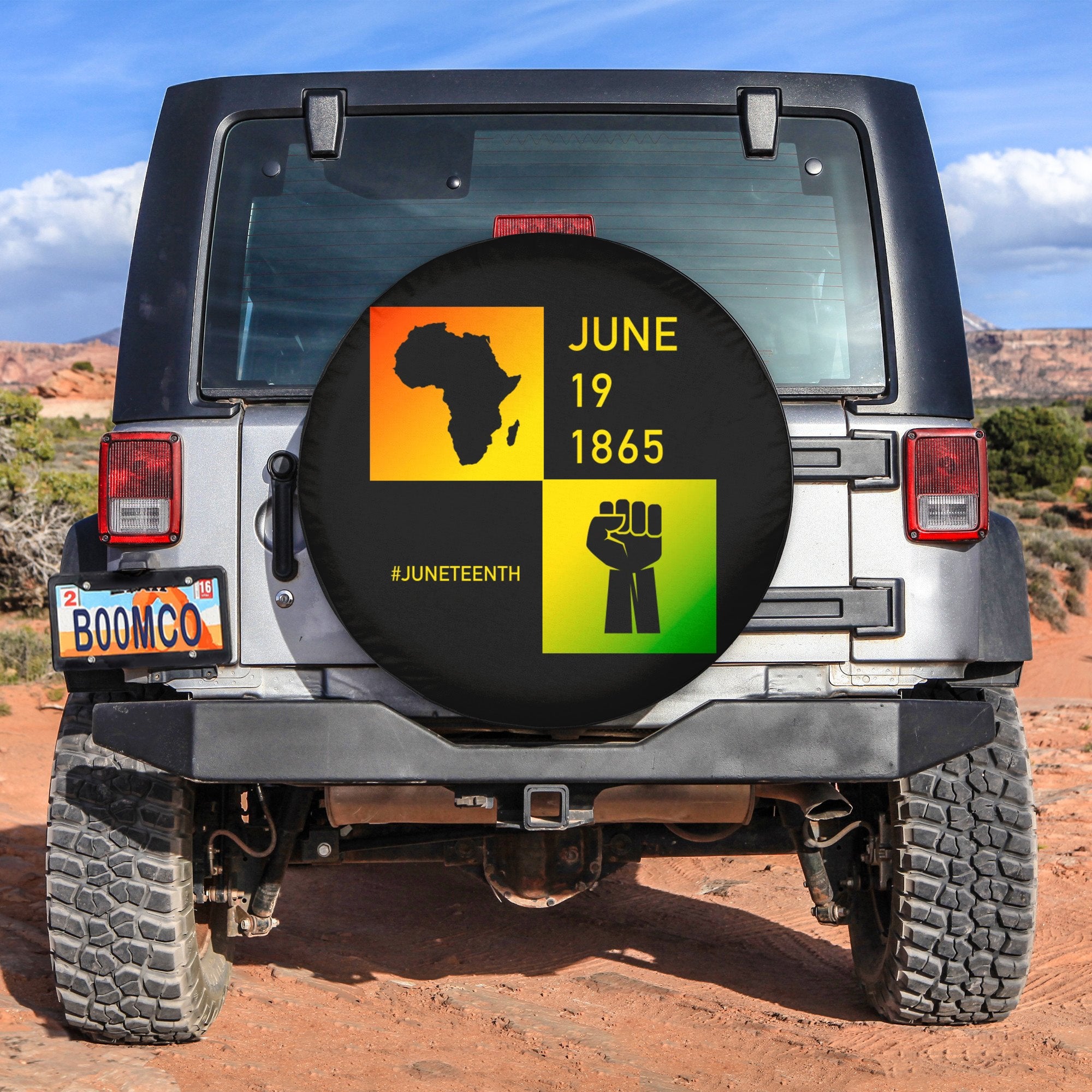 African Tire Covers - Juneteenth Spare Tire Cover June 19, 1865 Africa map NO.30 LT8 - Wonder Print Shop