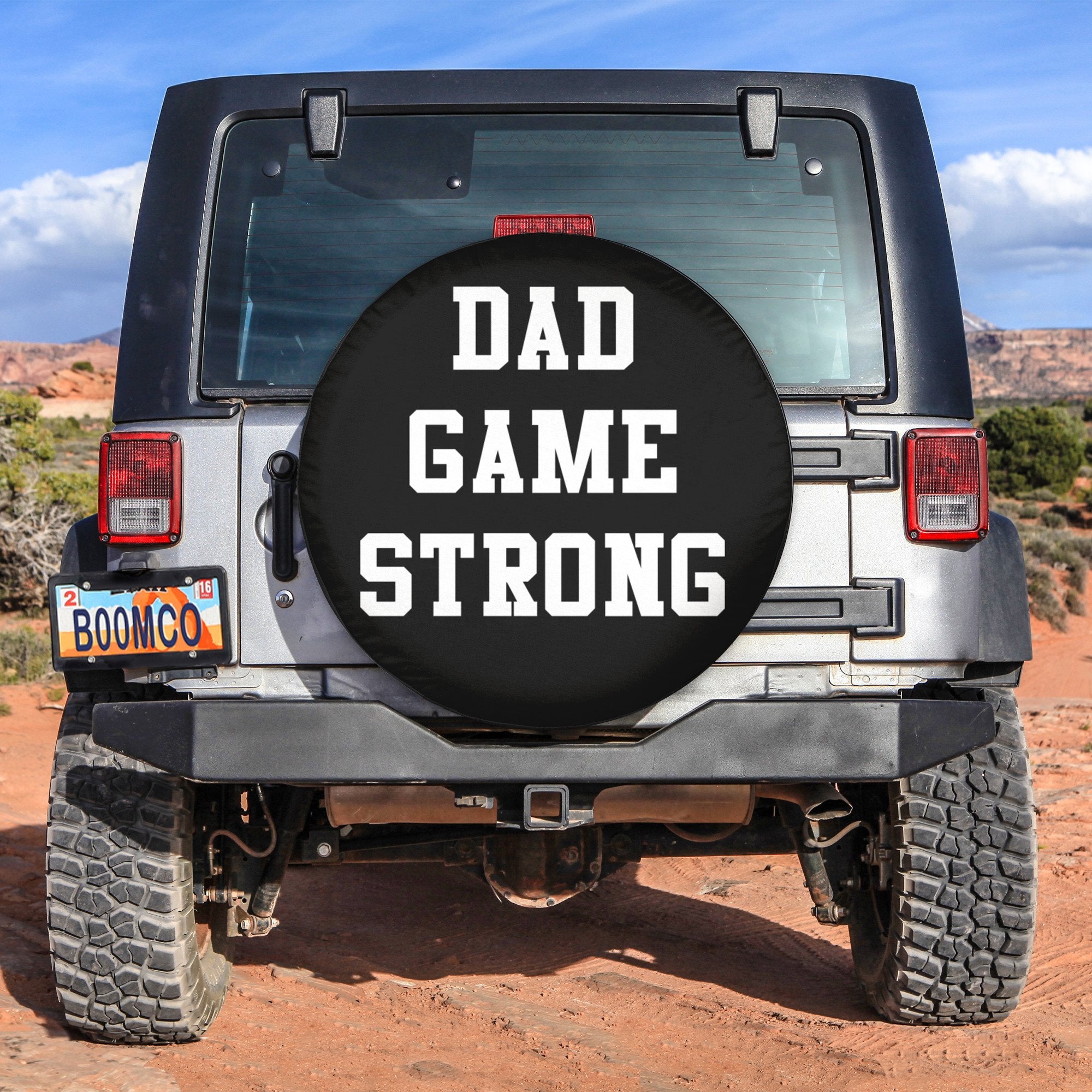 Father's Day Tire Covers - Dad Game Strong Spare Tire Cover NO.301 LT8 - Wonder Print Shop