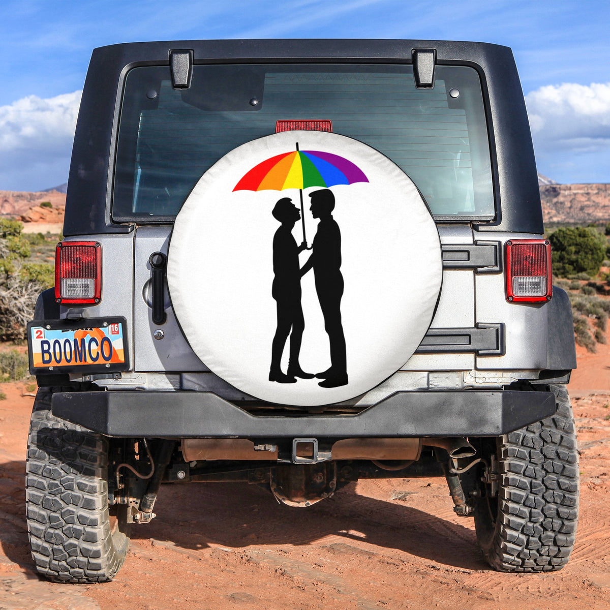 LGBT Tire Covers - Gay Pride Under Umbrella Spare Tire Cover NO.243 LT8 - Wonder Print Shop