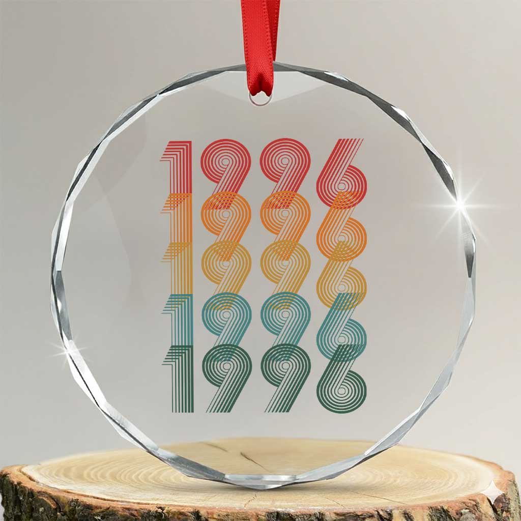 30th Birthday Crystal Glass Ornament Vintage 1996 Retro 30 Years Old Birthday