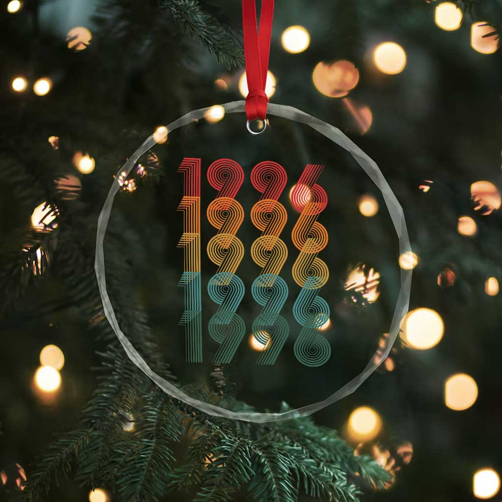 30th Birthday Crystal Glass Ornament Vintage 1996 Retro 30 Years Old Birthday