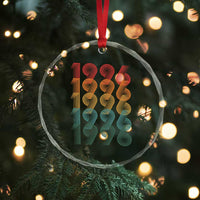 30th Birthday Crystal Glass Ornament Vintage 1996 Retro 30 Years Old Birthday