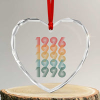30th Birthday Heart Crystal Glass Ornament Vintage 1996 Retro 30 Years Old Birthday