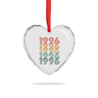 30th Birthday Heart Crystal Glass Ornament Vintage 1996 Retro 30 Years Old Birthday
