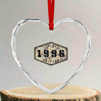 30th Birthday Hunting Heart Crystal Glass Ornament 1996 Limited Edition Vintage Camouflage Gifts For Turning 30