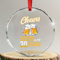 30th Birthday Party Gift Crystal Glass Ornament Cheers Beers To My 30 Years