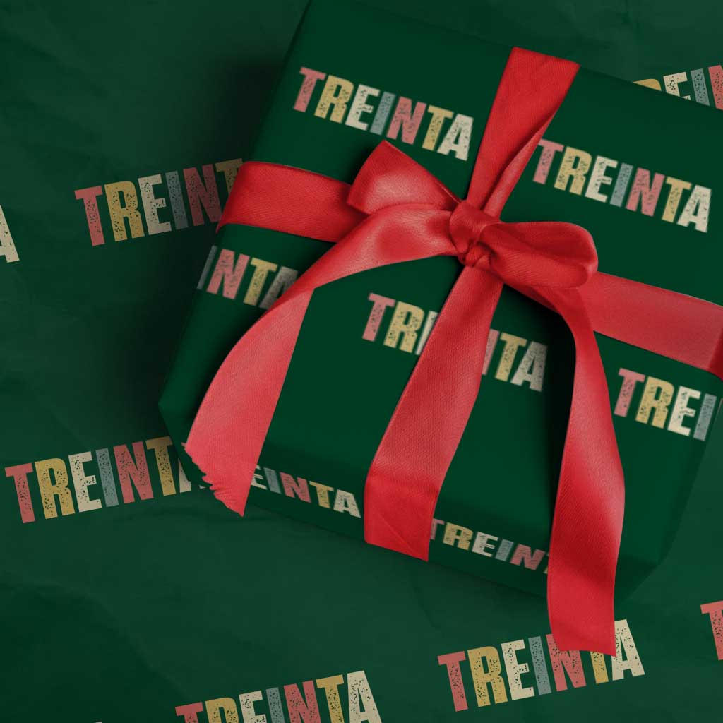 30th Birthday Treinta Wrapping Paper Roll Spanish Mexican 30 Years Old Bday