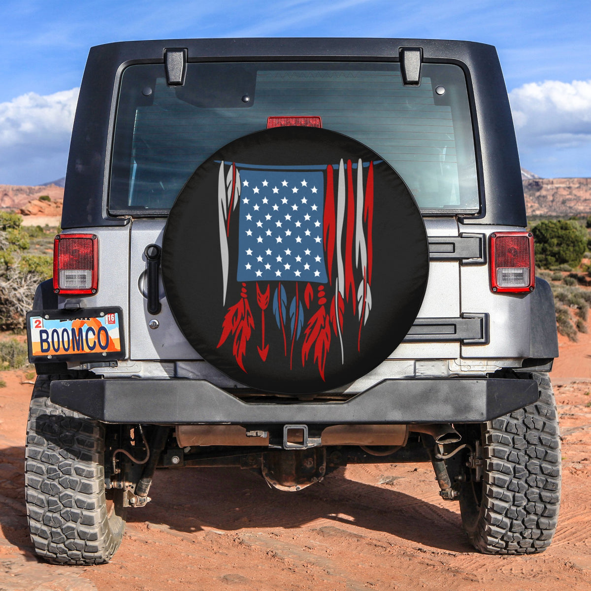 4th Of July Tire Covers - US Independence Day Native American Spare Tire Cover NO.83 LT8 - Wonder Print Shop