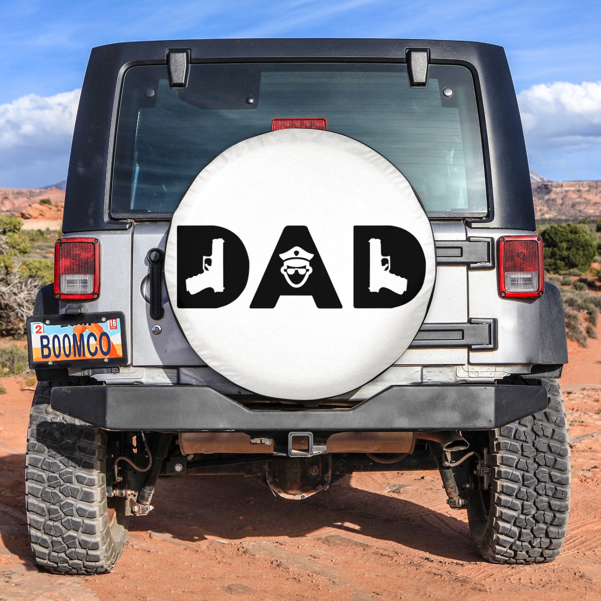 Father's Day Tire Covers - Police Dad Spare Tire Cover NO.312 LT8 - Wonder Print Shop