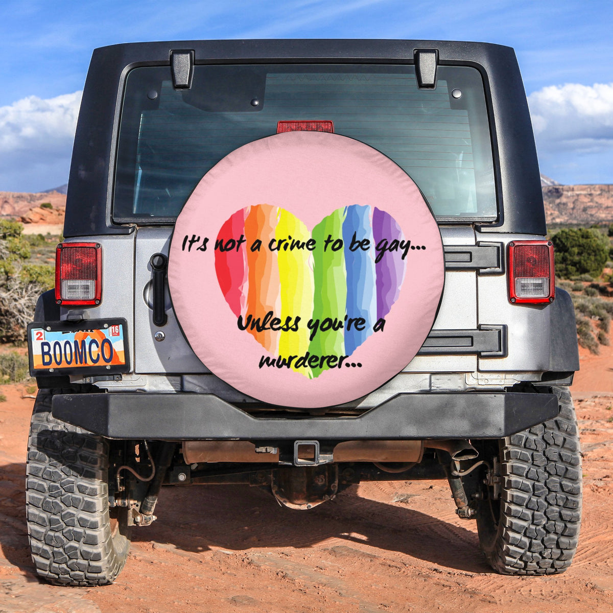 LGBT Tire Covers - It's Not A Crime To Be Gay Spare Tire Cover NO.249 LT8 - Wonder Print Shop