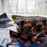 314 STL Wrapping Paper Roll Red Hat African American Woman  Area Code St Louis City Pride