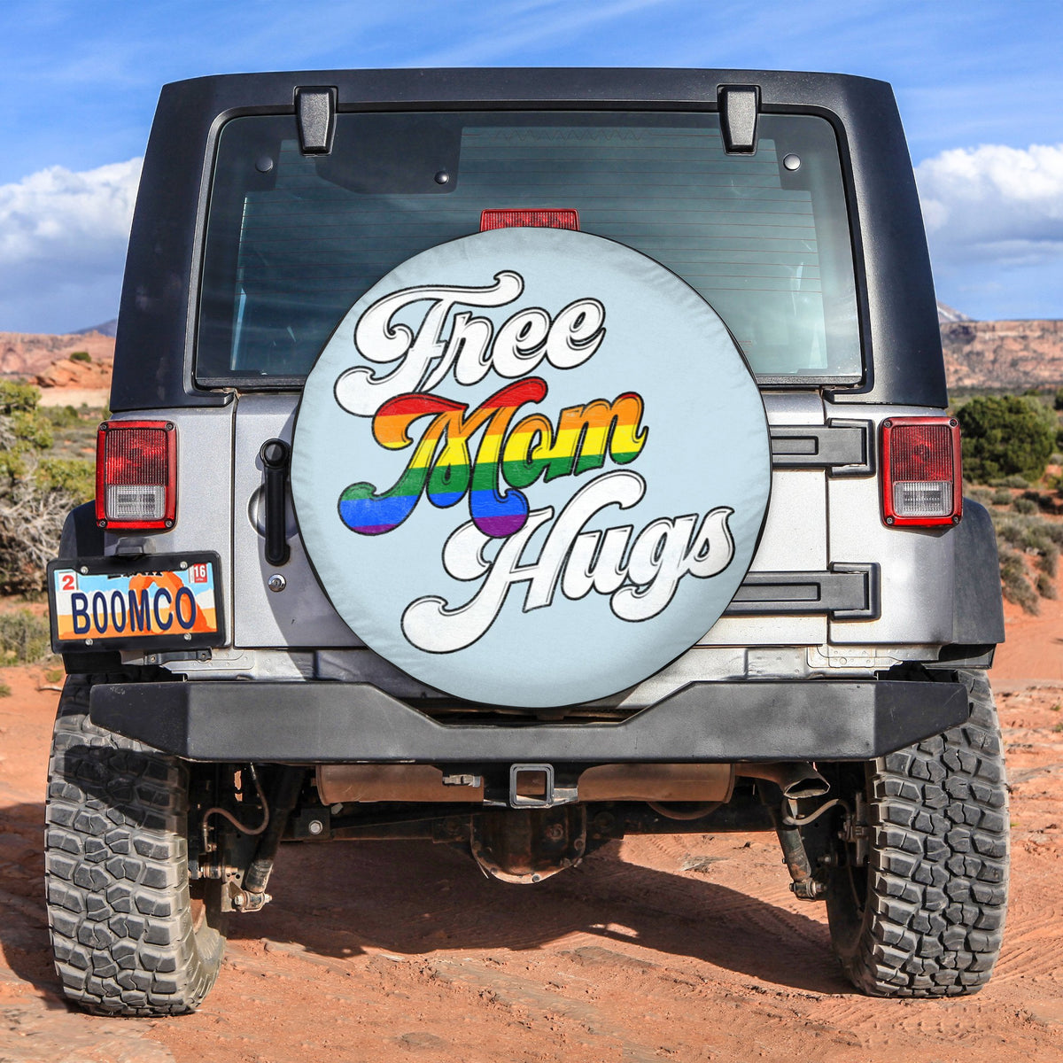 LGBT Tire Covers - Free Mom Hugs Spare Tire Cover NO.252 LT8 - Wonder Print Shop