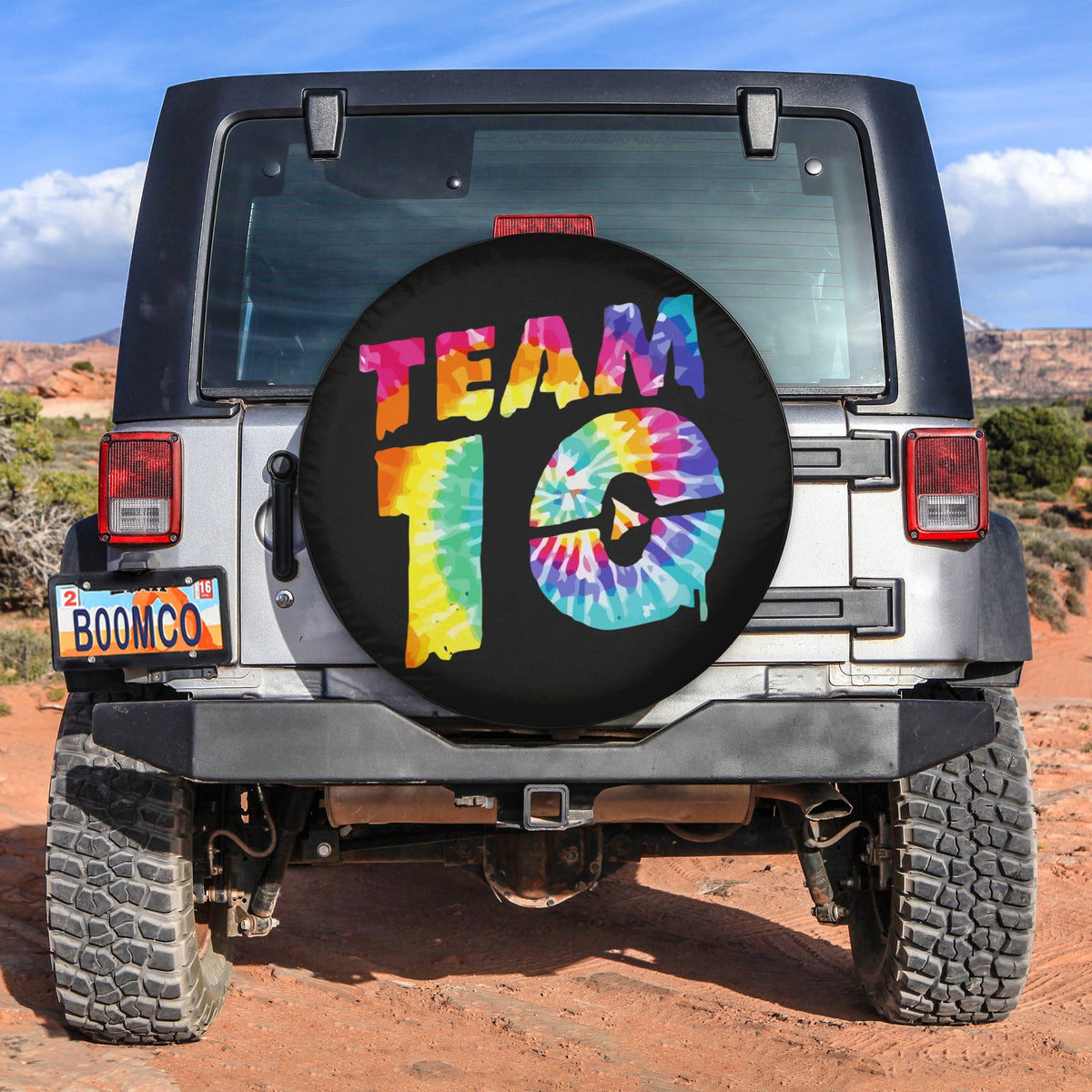 LGBT Tire Covers - Team 10 Tie Dye Spare Tire Cover NO.255 LT8 - Wonder Print Shop
