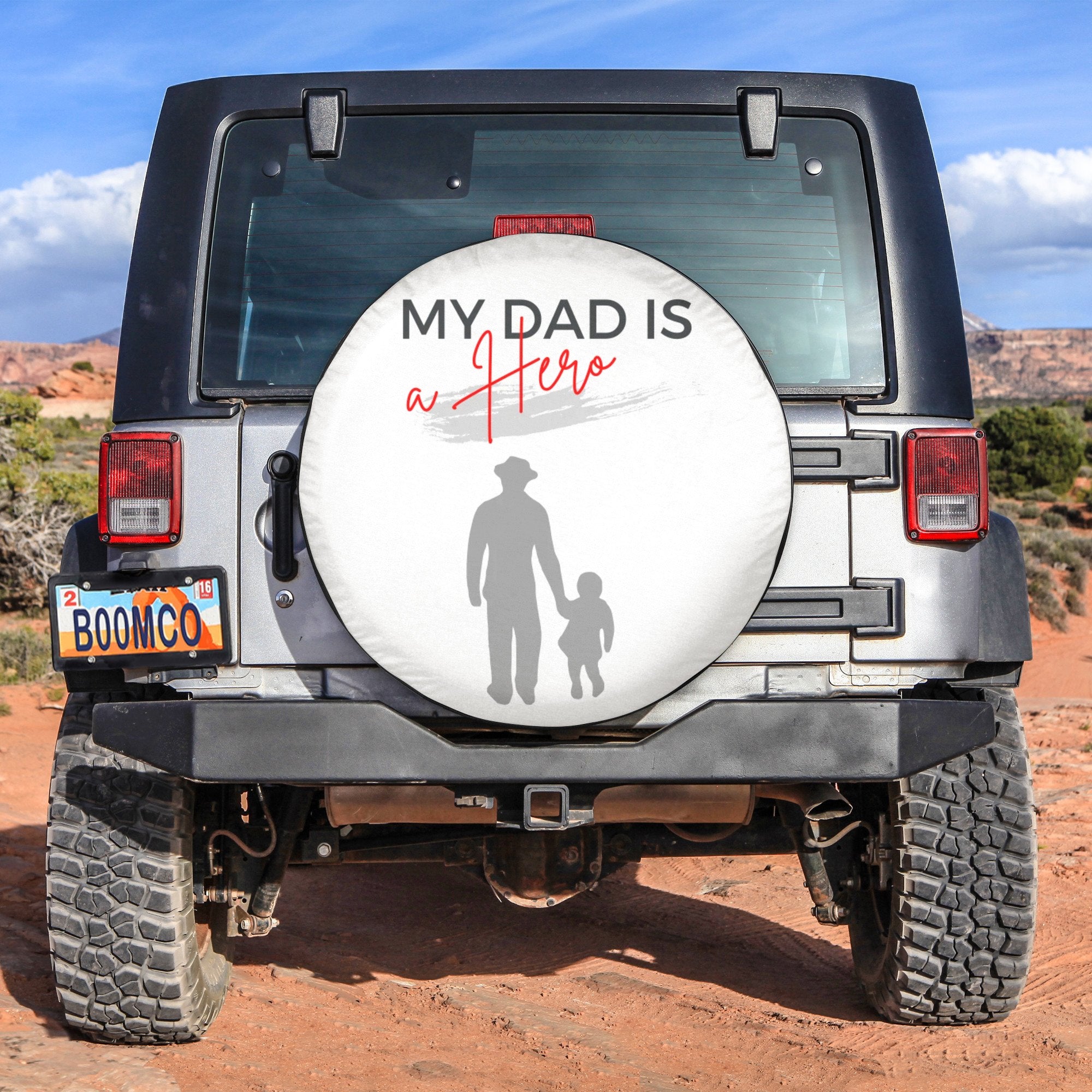 Father's Day Tire Covers - My Dad Is A Hero Spare Tire Cover NO.31 LT8 - Wonder Print Shop
