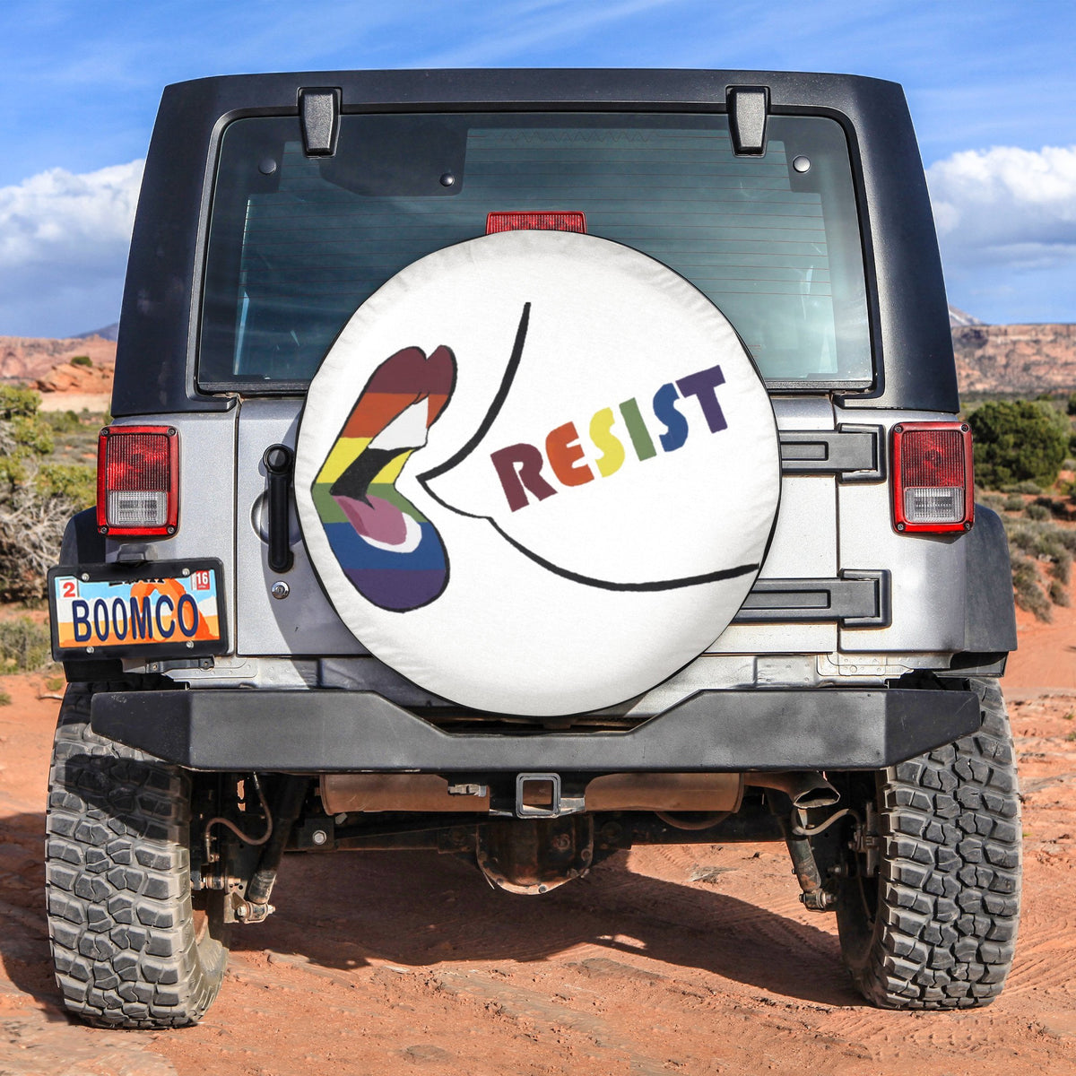 LGBT Tire Covers - Resist Pride Spare Tire Cover NO.259 LT8 - Wonder Print Shop