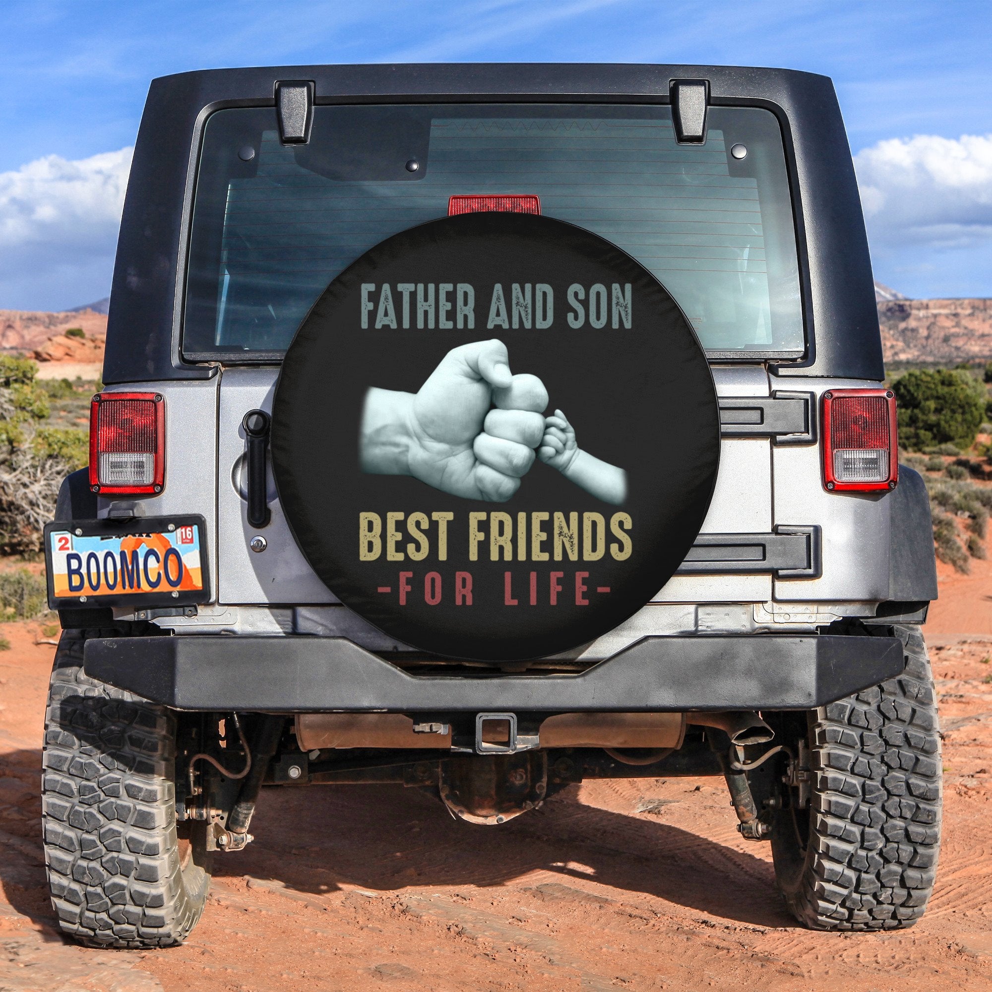 Father's Day Tire Covers - Father And Son Best Friends For Life Spare Tire Cover NO.321 LT8 - Wonder Print Shop
