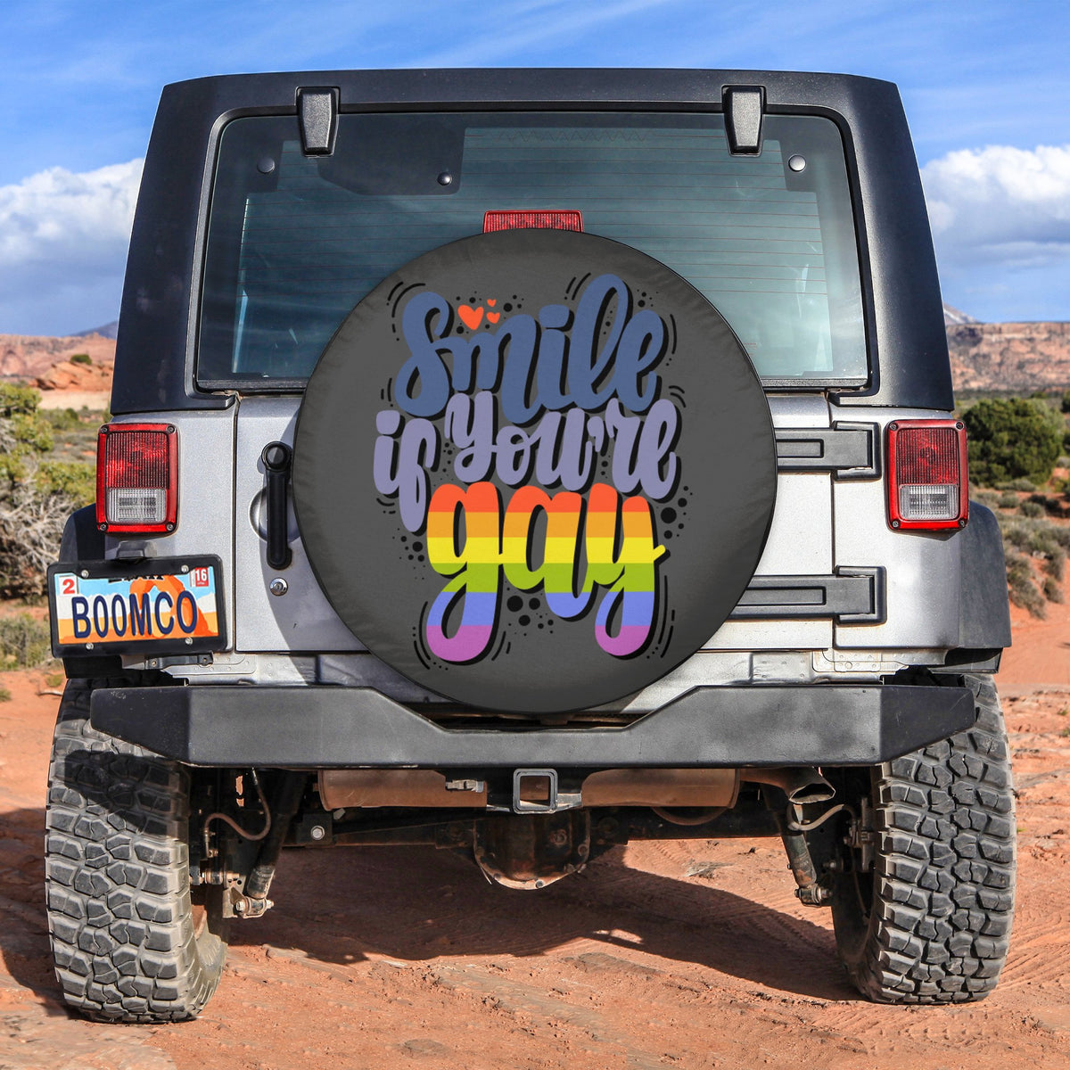 LGBT Tire Covers - Smile If You're Gay Spare Tire Cover NO.268 LT8 - Wonder Print Shop