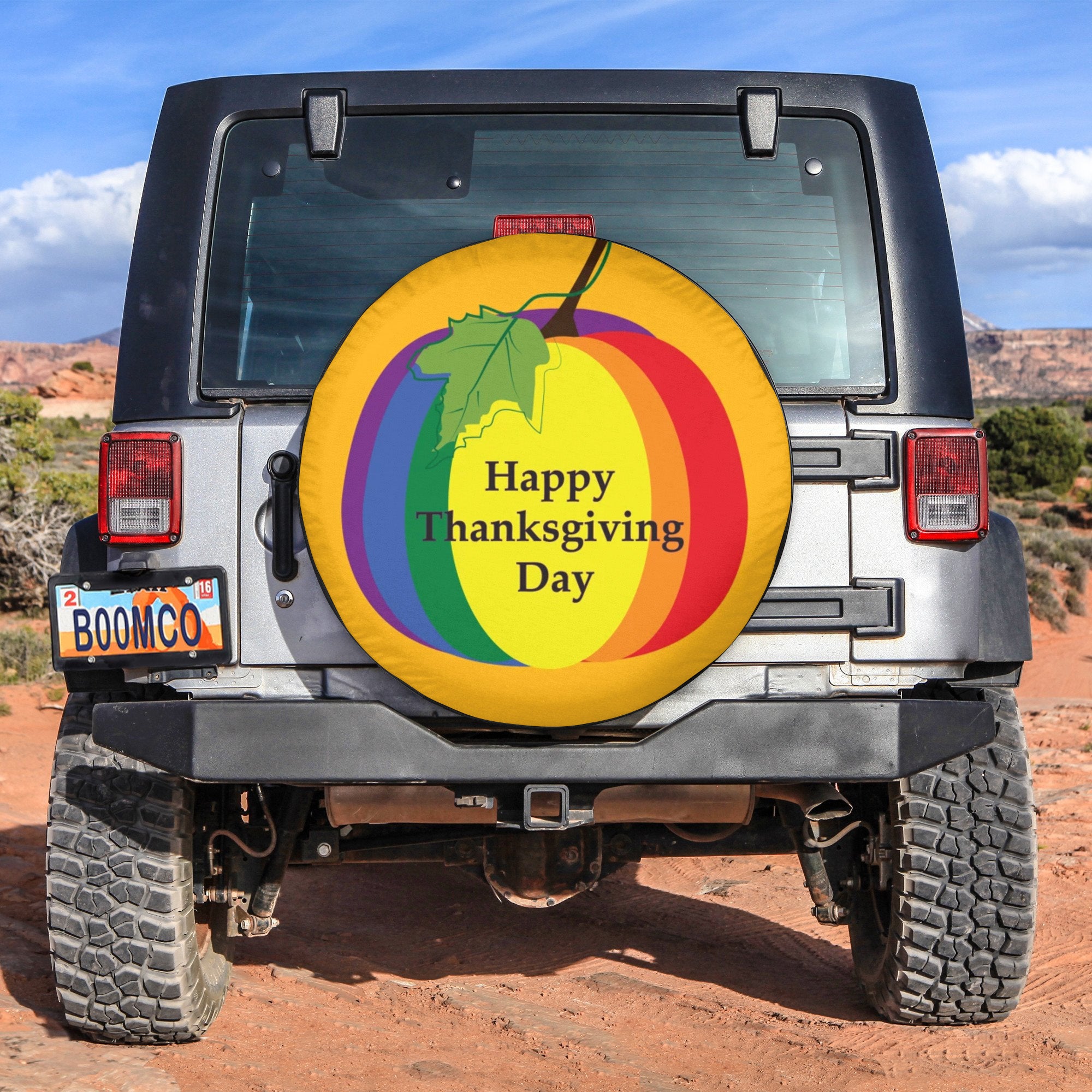 LGBT Tire Covers - Happy Thanksgiving Day Pumpkin Spare Tire Cover NO.273 LT8 - Wonder Print Shop