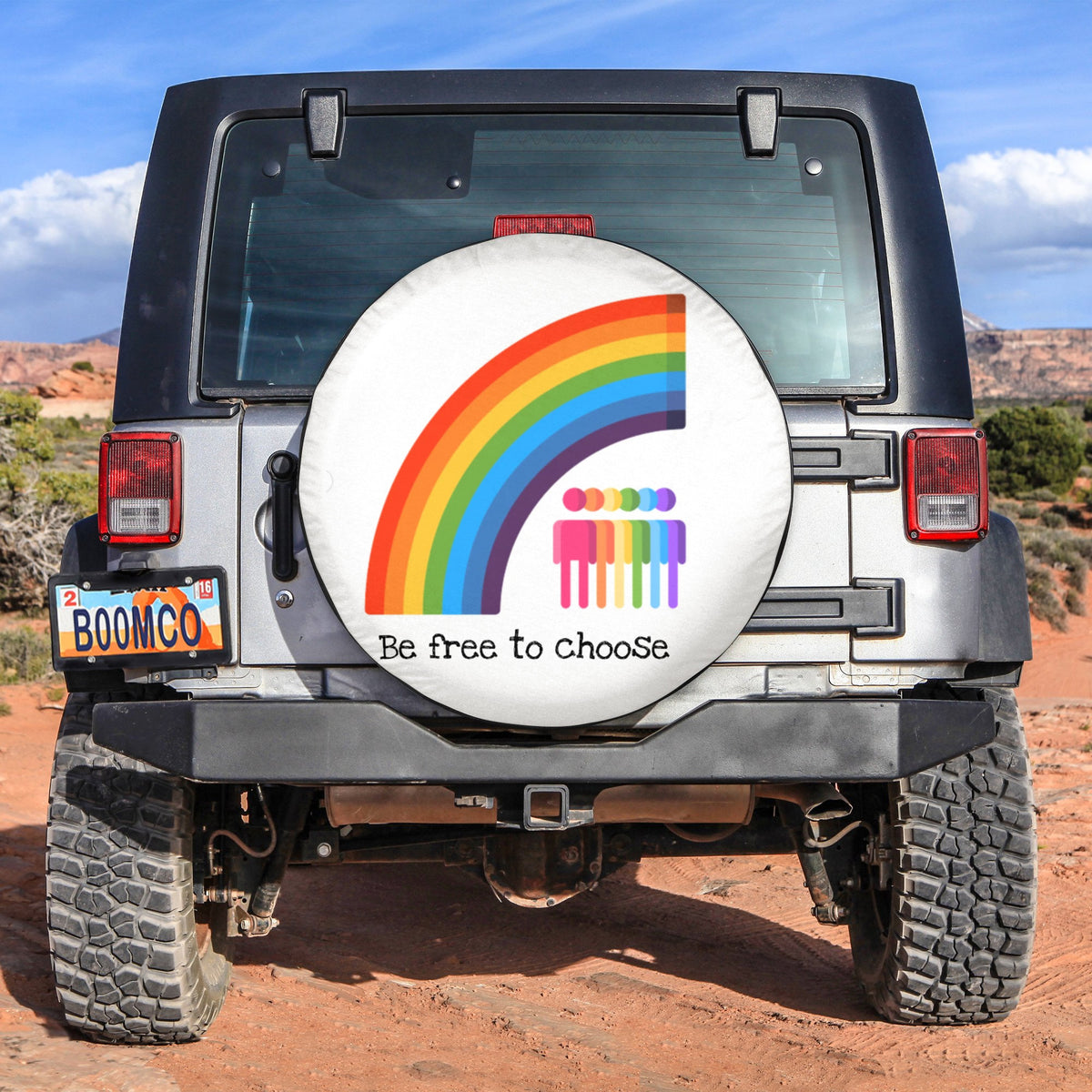 LGBT Tire Covers - Be Free To Choose Spare Tire Cover NO.280 LT8 - Wonder Print Shop