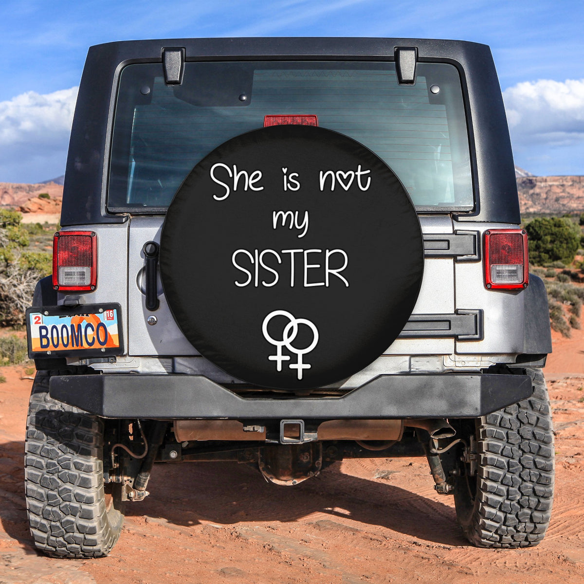 LGBT Tire Covers - She Is Not My Sister Spare Tire Cover NO.282 LT8 - Wonder Print Shop