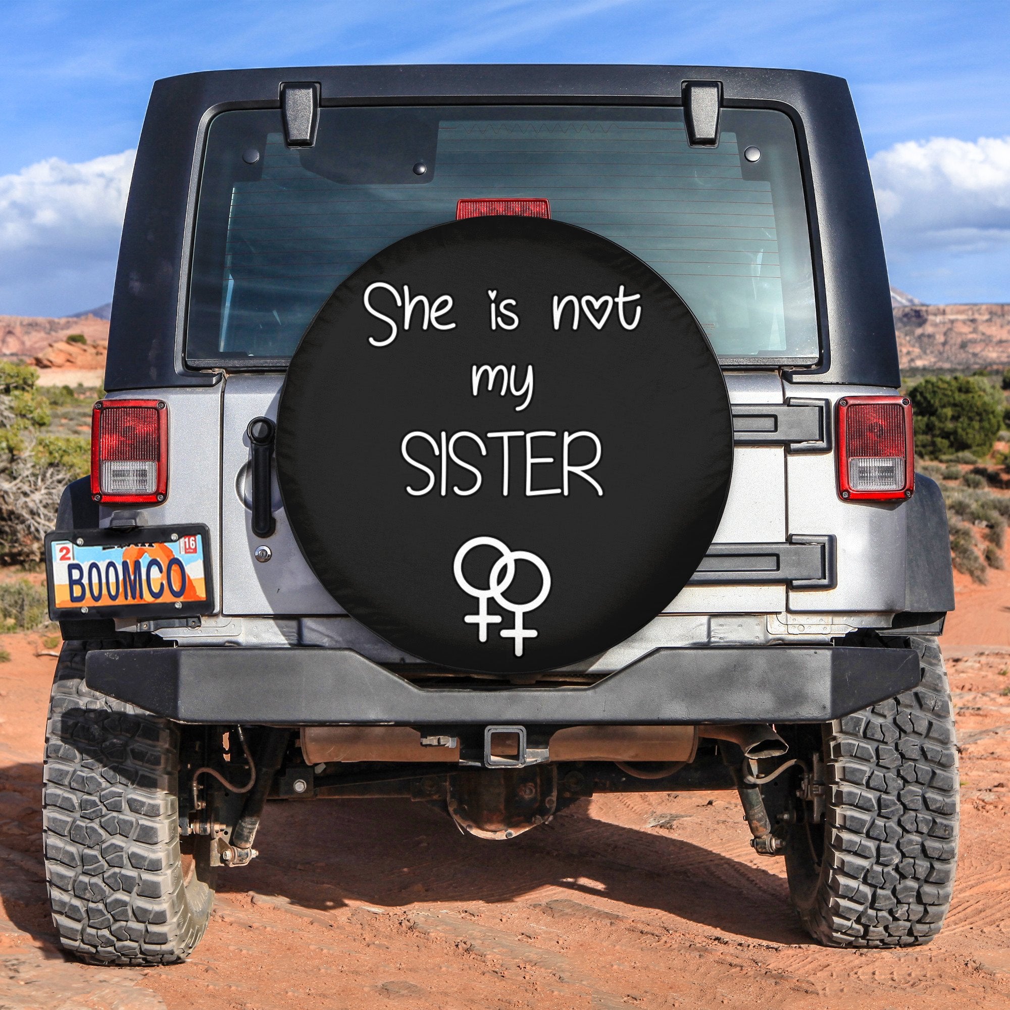 LGBT Tire Covers - She Is Not My Sister Spare Tire Cover NO.282 LT8 - Wonder Print Shop