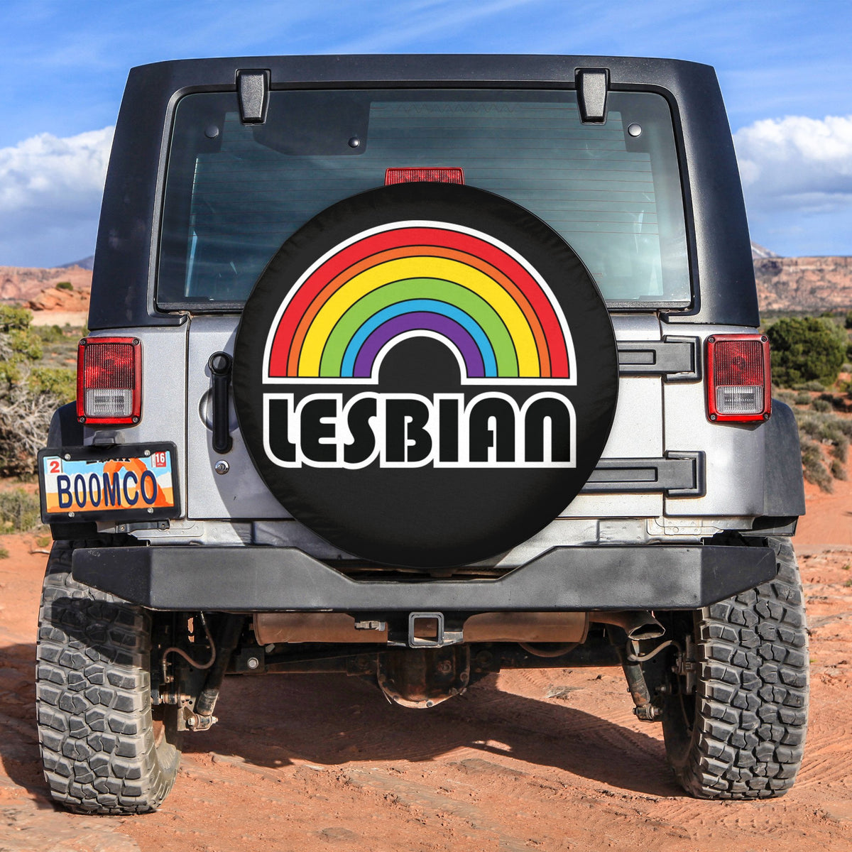 LGBT Tire Covers - Lesbian Rainbow Spare Tire Cover NO.283 LT8 - Wonder Print Shop