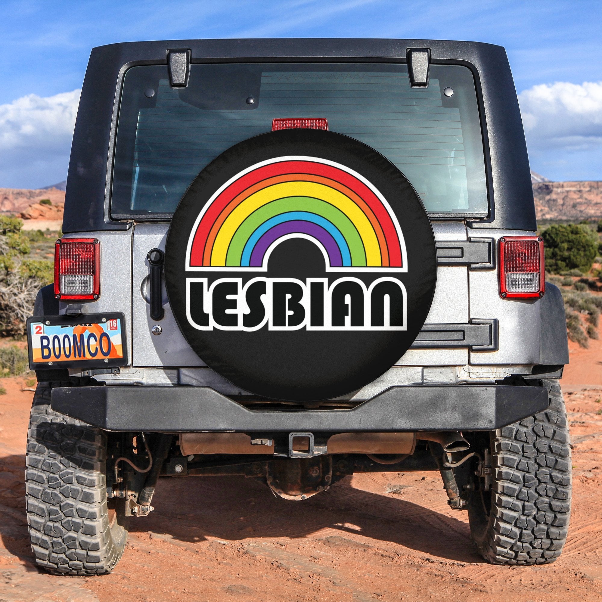 LGBT Tire Covers - Lesbian Rainbow Spare Tire Cover NO.283 LT8 - Wonder Print Shop