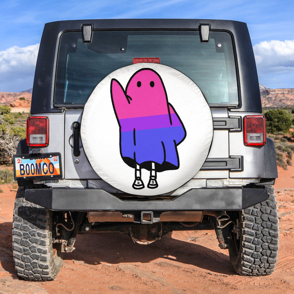 LGBT Tire Covers - Bisexual Ghost Spare Tire Cover NO.289 LT8 - Wonder Print Shop