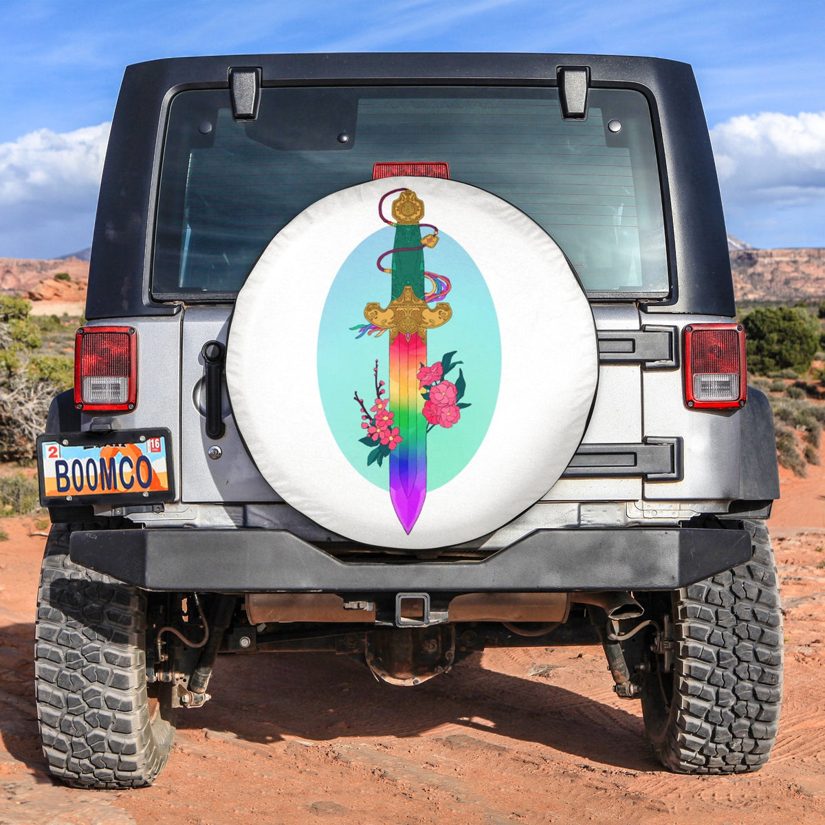 LGBT Tire Covers - Pride Sword Spare Tire Cover NO.290 LT8 - Wonder Print Shop