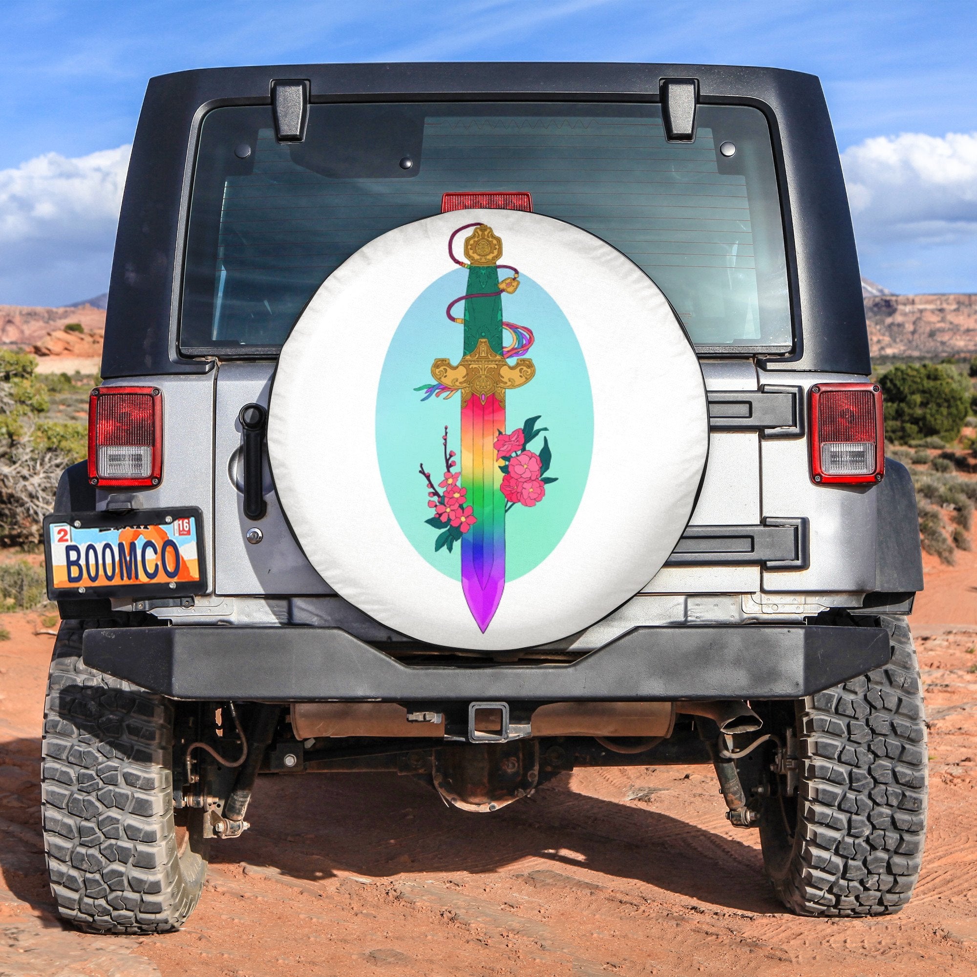 LGBT Tire Covers - Pride Sword Spare Tire Cover NO.290 LT8 - Wonder Print Shop