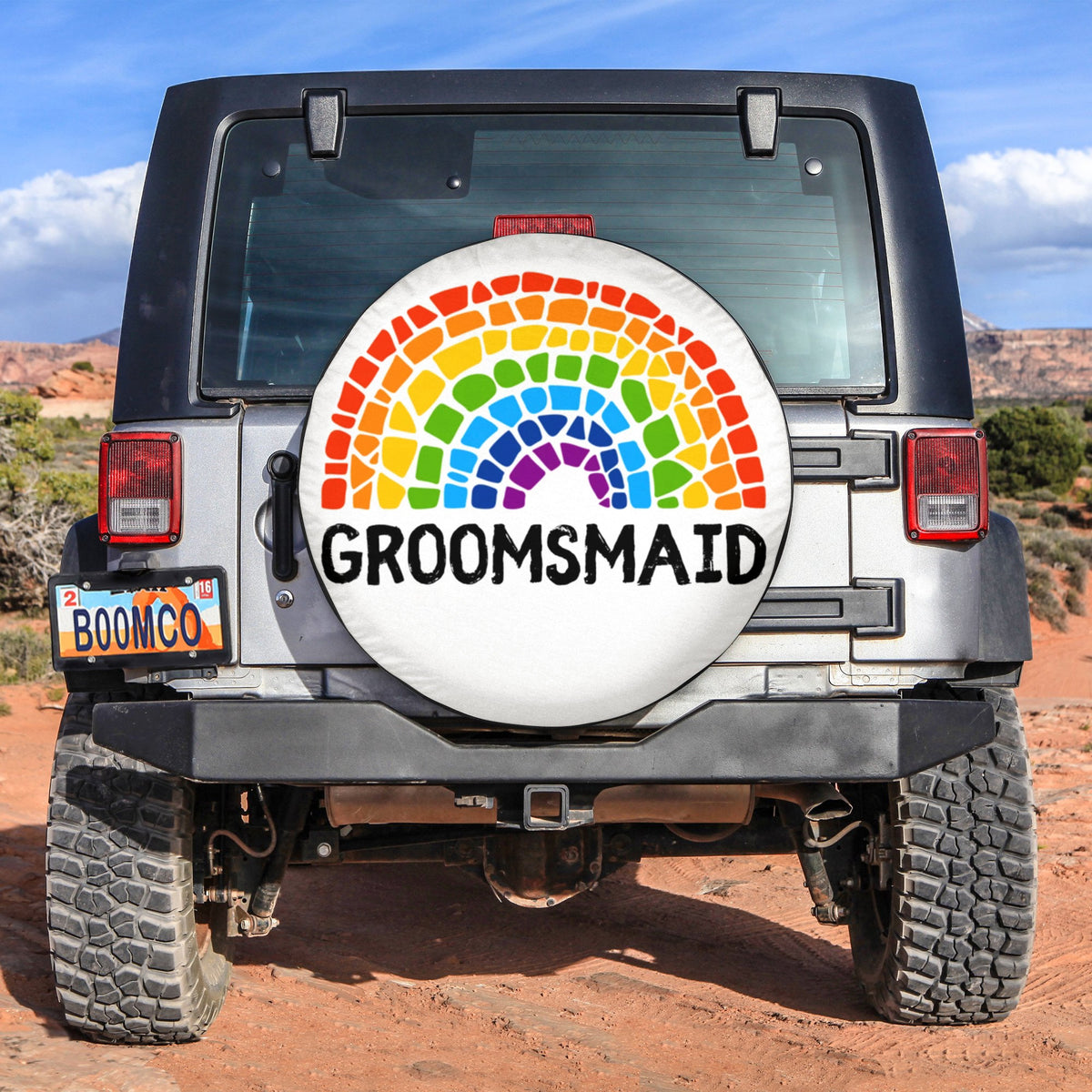 LGBT Tire Covers - Groomsmaid Pride Spare Tire Cover NO.295 LT8 - Wonder Print Shop