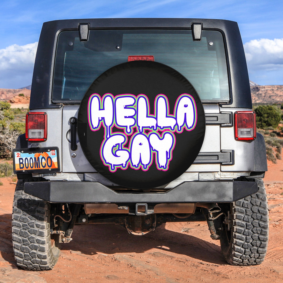 LGBT Tire Covers - Hella Gay Spare Tire Cover NO.298 LT8 - Wonder Print Shop