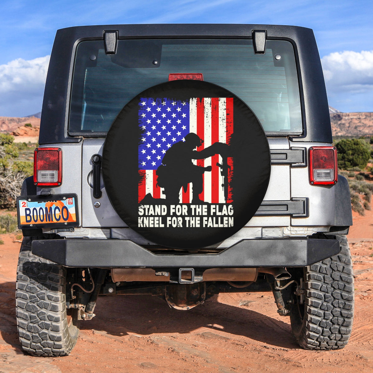 4th Of July Tire Covers - US Independence Day Memorial Day Stand For The Flag Kneel For The Fallen US Army Military Spare Tire Cover NO.89 LT8 - Wonder Print Shop