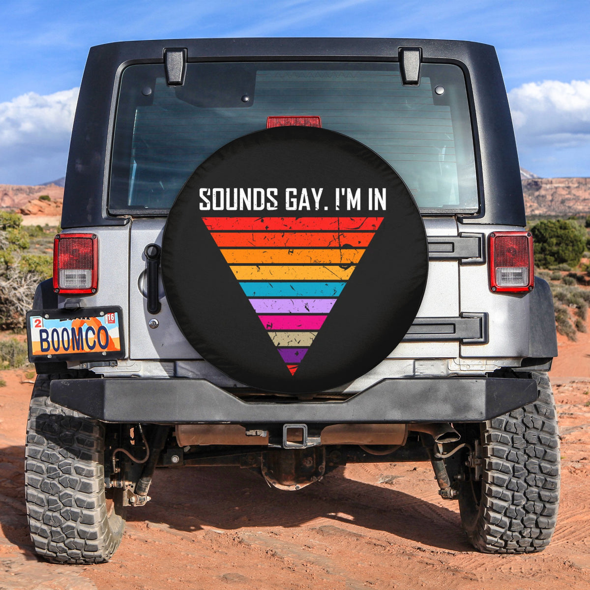 LGBT Tire Covers - Sounds Gay I'm In Spare Tire Cover NO.311 LT8 - Wonder Print Shop