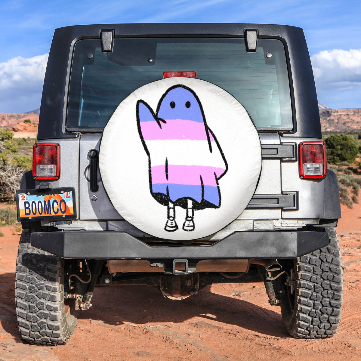 LGBT Tire Covers - Transgender Ghost Spare Tire Cover NO.324 LT8 - Wonder Print Shop