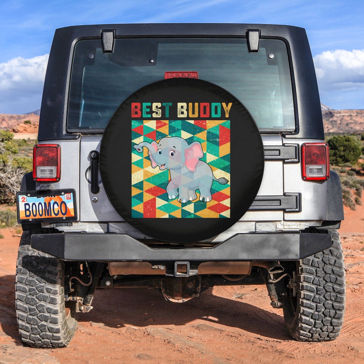 Best Friends Tire Covers - Best Buddy Spare Tire Cover Elephant Style NO.29 LT8 - Wonder Print Shop