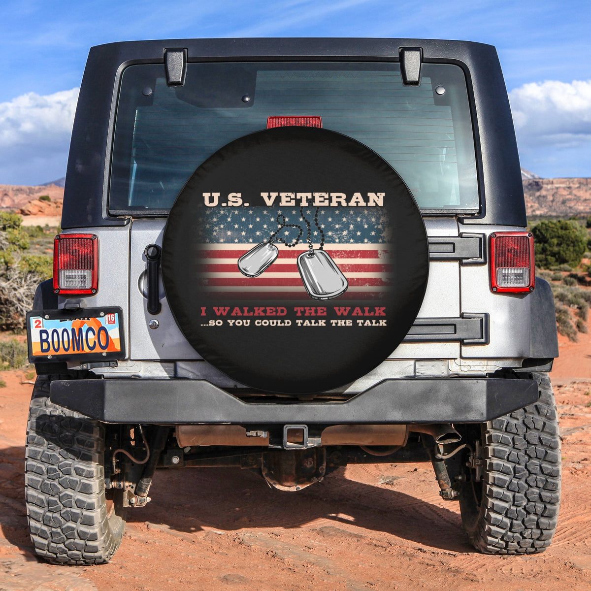 4th Of July Tire Covers - US Independence Day U.S. Veteran I Walked The Walk So You Could Talk The Talk Spare Tire Cover NO.40 LT8 - Wonder Print Shop